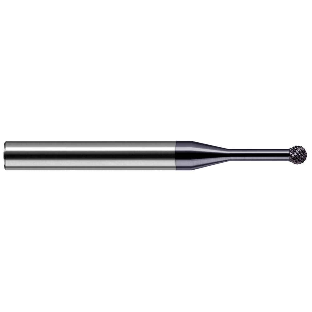Harvey Tool - 3/16" Cut Diam, 3/16" Shank Diam, Solid Carbide Double Cut Sphere Burr - Exact Tool & Supply