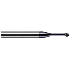 Harvey Tool - 1/16" Cut Diam, 1/8" Shank Diam, Solid Carbide Double Cut Sphere Burr - Exact Tool & Supply