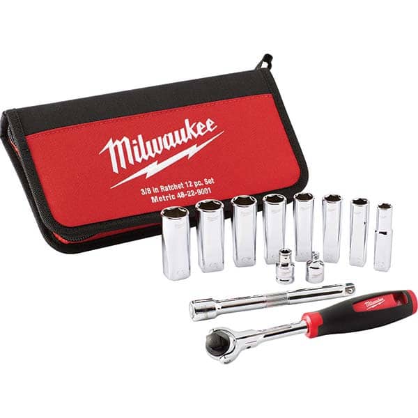 Milwaukee Tool - Socket Sets Measurement Type: Metric Drive Size: 3/8 - Exact Tool & Supply