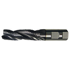 ‎1″ × 3/4″ × 1-1/2″ × 3-3/4″ RHS / RHC HSS-CO 8% (M42) Cobalt Extra Coarse Roughing End Mill-3F SE CC - Bright - Exact Tool & Supply