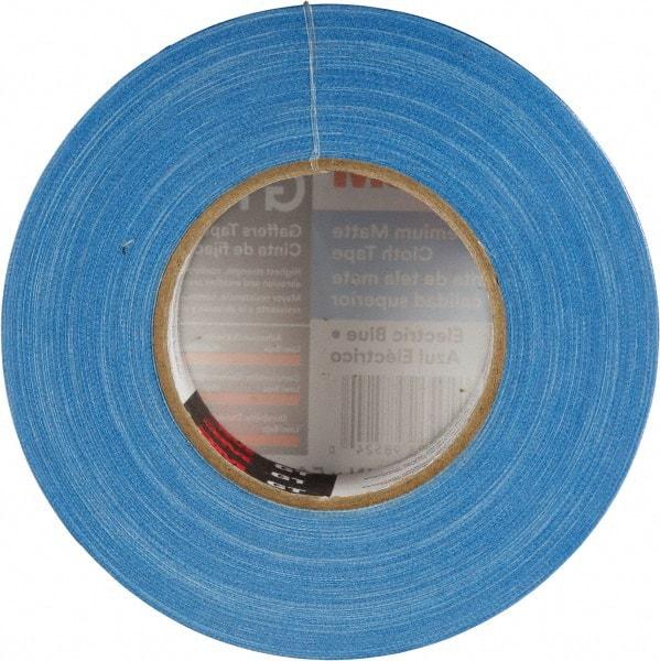 3M - 2" x 50m Blue Gaffers Tape - 11 mil, Rubber Adhesive, Cotton Cloth Backing, Series GT2 - Exact Tool & Supply