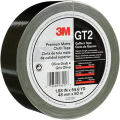 3M - 2" x 50m Red Gaffers Tape - 11 mil, Rubber Adhesive, Cotton Cloth Backing, Series GT2 - Exact Tool & Supply