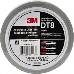 3M - 54.8m x 2" x 11 mil Black Polyethylene Film Duct Tape - Exact Tool & Supply