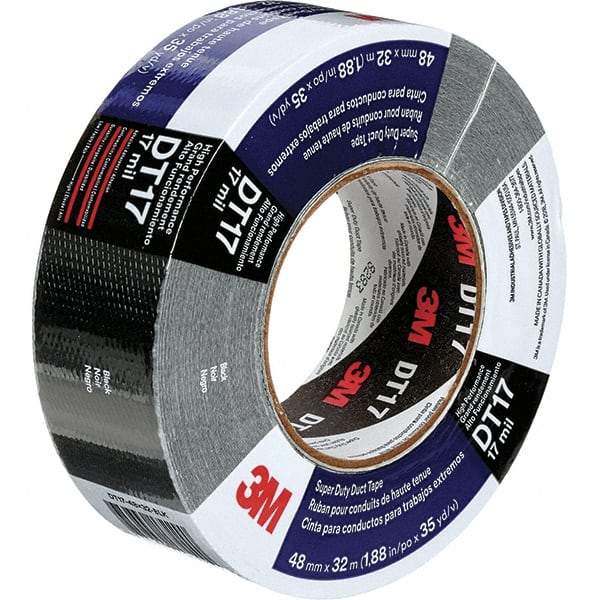 3M - 2" x 54.8m Silver Duct Tape - 8 mil, Rubber Adhesive, Polyethylene Film Backing, Series DT8 - Exact Tool & Supply