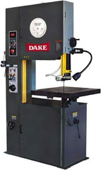 Dake - 26" Throat Capacity, Variable Speed Pulley Vertical Bandsaw - 50 to 415 & 550 to 5,000 SFPM, 3 hp, Three Phase - Exact Tool & Supply