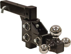 Buyers Products - 6,000, 7,500 & 10,000 Lb Capacity, 10" Long, 2" Shank, Adjustable Triball Hitch Drawbar - Vehicle Class 3 & 4, 5/8" Ball Hole Diam, 1-7/8, 2 & 2-5/16" Ball Diam - Exact Tool & Supply