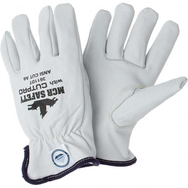 MCR Safety - Size XL, ANSI Cut Lvl A4, Puncture Lvl 3, Goatskin Leather Cut Resistant Gloves - Exact Tool & Supply