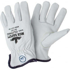 MCR Safety - Size XL, ANSI Cut Lvl A4, Puncture Lvl 3, Goatskin Leather Cut Resistant Gloves - Exact Tool & Supply