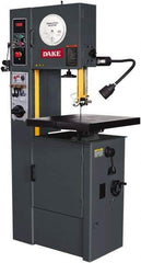Dake - 15-1/2" Throat Capacity, Variable Speed Pulley Vertical Bandsaw - 25 to 1,200 SFPM, 2 hp, Three Phase - Exact Tool & Supply
