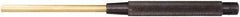 Starrett - 1/4" Pin Punch - 8" OAL, Brass - Exact Tool & Supply