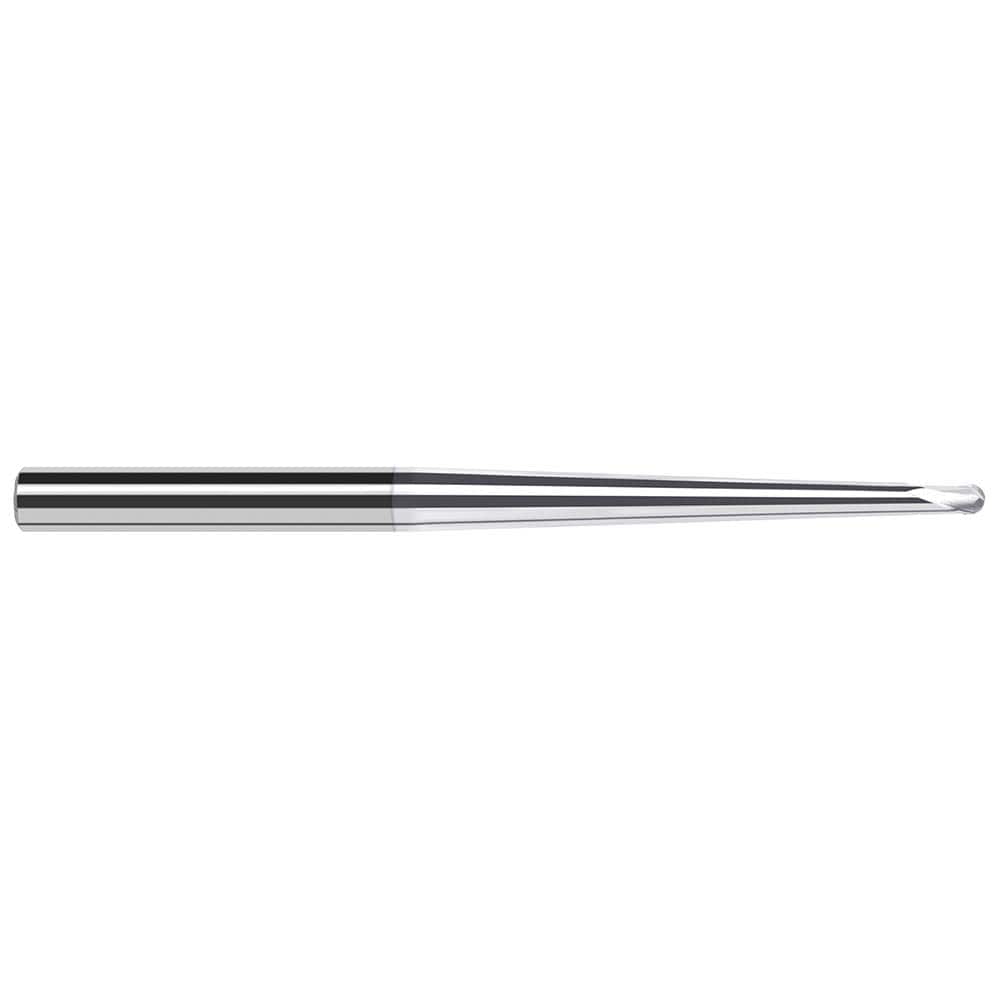 Harvey Tool - 1/16" Diam, 0.05" LOC, 2 Flute Solid Carbide Ball End Mill - Exact Tool & Supply