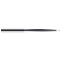 Harvey Tool - 3/64" Diam, 0.038" LOC, 2 Flute Solid Carbide Ball End Mill - Exact Tool & Supply