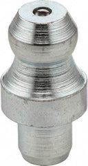 Umeta - Straight Head Angle, M8 Drive-In Stainless Steel Drive-In Grease Fitting - 10mm Hex, 15mm Overall Height, 5.5mm Shank Length - Exact Tool & Supply