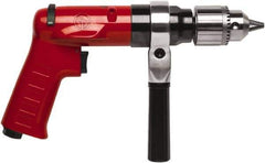 Chicago Pneumatic - 1/2" Reversible Keyed Chuck - Pistol Grip Handle, 900 RPM, 32 LPS, 0.5 hp - Exact Tool & Supply