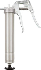 Umeta - Pistol Grip Grease Gun, Variable Pressure/Volume Link, 12" Hose and Coupler, Cartridge, Suction Fill & Loader Pump - 16 oz Capacity, 1/8 Thread Outlet, Cartridge, Suction Fill & Loader Pump - Exact Tool & Supply