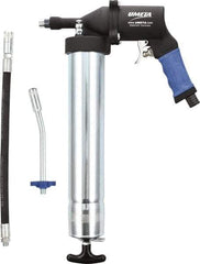 Umeta - Flexible & Rigid Air-Operated Grease Gun - 16 oz Capacity, 1/8 Thread Outlet, Cartridge & Suction Fill - Exact Tool & Supply