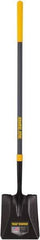 True Temper - 10-3/8" High x 9-3/4" Wide Square Steel Shovel - 47" Long Fiberglass Straight Handle, Turned - Exact Tool & Supply