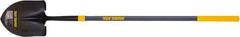 True Temper - 10-5/8" High x 8-7/8" Wide Round Steel Shovel - 47" Long Fiberglass Straight Handle, Turned - Exact Tool & Supply