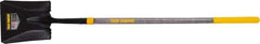 True Temper - 10-3/8" High x 9-3/4" Wide Square Steel Shovel - 45" Long Wood Straight Handle, Turned - Exact Tool & Supply