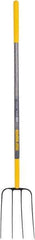 True Temper - Fork with 48" Handle with Grips - 8-1/4" Blade Width, 4 Tines, 12-1/2" Tine Length - Exact Tool & Supply