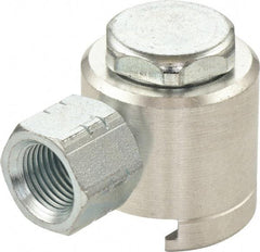 Umeta - 1" Long, 1/8 Thread, Aluminum Grease Gun Button-Head Coupler - NPT (F) Thread - Exact Tool & Supply