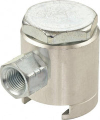 Umeta - 1-1/2" Long, 1/8 Thread, Aluminum Grease Gun Button-Head Coupler - NPT (F) Thread - Exact Tool & Supply
