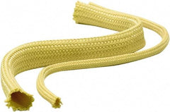 Atlantex - 2-1/2" ID Yellow Braided Cut-Resistant Sleeve for Hoses - 50' Long, -320 to 320°F - Exact Tool & Supply