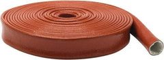 Atlantex - 1" ID Red/Orange Knit Firesleeve for Hoses - 50' Long, -65 to 500°F - Exact Tool & Supply