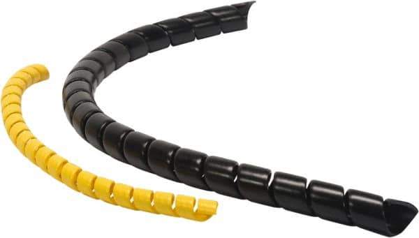 Atlantex - 1/2" ID Black Spiral Guard Wrap for Hoses - 100' Long, -60 to 175°F - Exact Tool & Supply