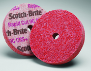 8 x 1 x 1" - 7CCRS+ Grit - Scotch-Brite™ Rapid Cut Unitized Wheel - Exact Tool & Supply