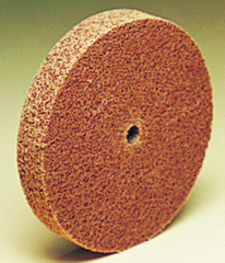 3 x 3/4 x 3/8" - 7AMED Grade - Scotch-Brite™ Cut & Polish Unitized Wheel - Exact Tool & Supply