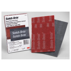 ‎Scotch-Brite PRO Hand Pad 64933 Multi Pack 1 - 6″ × 9″ pad 7447 PRO and 1 - 6″ × 9″ pad 7448 PRO per bag - Exact Tool & Supply