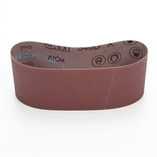 3M Cloth Belt 340D P220 X-weight 6″ × 48″ Top Butt 45 Degree Angle - Exact Tool & Supply