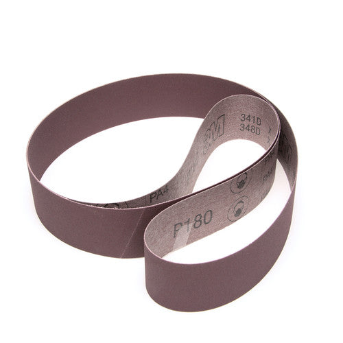 ‎3M Cloth Belt 341D P180 X-weight 2-1/2″ × 132″ Film-lok Single-flex - Exact Tool & Supply