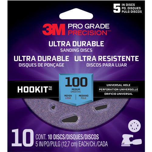 ‎3M Pro Grade Precision Ultra Durable Universal Hole Sanding Disc DUH5100TRI-10I 5″ UH 100 - Exact Tool & Supply