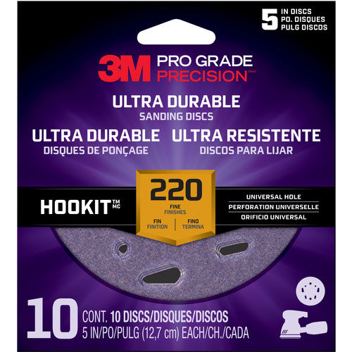 ‎3M Pro Grade Precision Ultra Durable Universal Hole Sanding Disc DUH5220TRI-10I 5″ UH 220 - Exact Tool & Supply