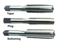 3 Piece 3/8-16 H3 4-Flute HSS Hand Tap Set (Taper, Plug, Bottoming) - Exact Tool & Supply