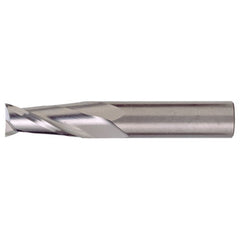 1/2″ × 1/2″ × 1″ × 3″ RHS / RHC Solid Carbide 2-Flute Square End Single End General Purpose End Mill - Bright - Exact Tool & Supply