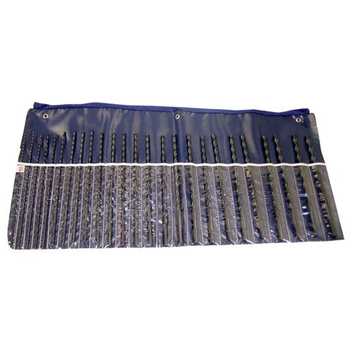 ‎1/8-1/2 RHS / RHC HSS 118 Degree Notched Point Heavy Duty Extra Long Drill Set - Steam Oxide - Exact Tool & Supply