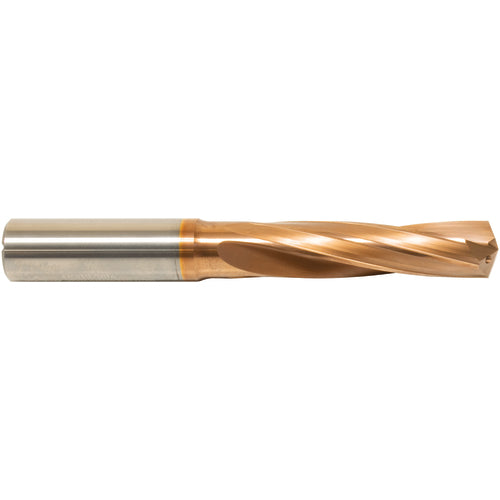#51 Dia. × 1/8″ Shank × 11/16″ Flute Length × 2″ OAL, 3xD, 135°, ZrCN, 2 Flute, External Coolant, Round Solid Carbide Drill Series/List #NG04