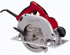 Milwaukee Tool - 15 Amps, 7-1/4" Blade Diam, 5,800 RPM, Electric Circular Saw - 120 Volts, 3.25 hp, 9' Cord Length, 5/8" Arbor Hole, Right Blade - Exact Tool & Supply