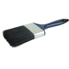 3″ Varnish Brush, Black China Bristle Fill, 3″ Trim Length, Blue Foam Handle - Exact Tool & Supply