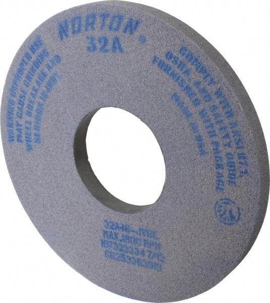 Norton - 14" Diam x 5" Hole x 1" Thick, J Hardness, 46 Grit Surface Grinding Wheel - Aluminum Oxide, Type 1, Coarse Grade, 1,800 Max RPM, Vitrified Bond, No Recess - Exact Tool & Supply