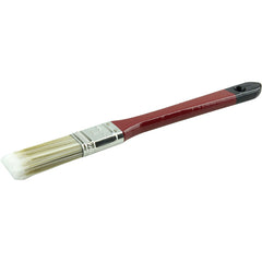 1″ Flat Sash Brush, Poly/Nylon Fill, 2-1/4″ Trim Length, Red Foam Handle - Exact Tool & Supply