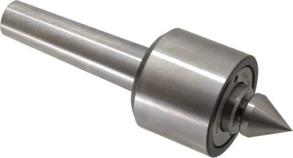 Riten - MT4 Taper Shank, 2-7/8" Head Diam Live Center - 5,500 Max RPM, 3-5/16" Head Length, 1-1/4" Point Diam, 1/4" Point Len, 550 Lb Max Workpc, 2-15/16" OAL, Male Point - Exact Tool & Supply