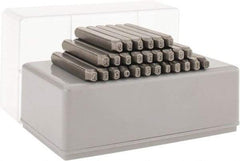 C.H. Hanson - 27 Piece, 3/32" Character Steel Stamp Set - Letters, Reverse - Exact Tool & Supply