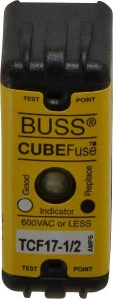 Cooper Bussmann - 300 VDC, 600 VAC, 17.5 Amp, Time Delay General Purpose Fuse - Plug-in Mount, 1-7/8" OAL, 100 at DC, 200 (CSA RMS), 300 (UL RMS) kA Rating - Exact Tool & Supply
