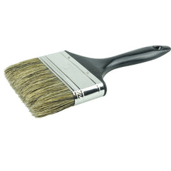 4″ Disposable Chip and Oil Brush, Grey China Bristle, 1-3/4″ Trim Length, Plastic Handle - Exact Tool & Supply