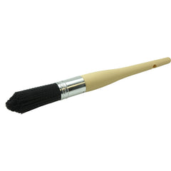 1″ Parts Cleaning Brush, Nylon Fill, 2-3/4″ Trim Length, Plain Foam Round Sash Handle - Exact Tool & Supply