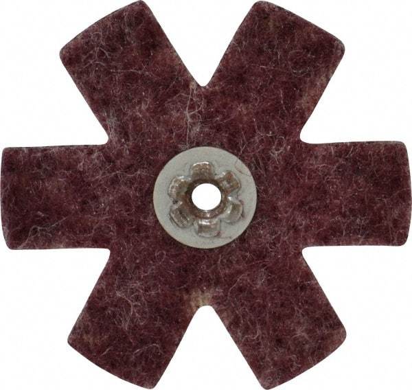 Superior Abrasives - 3" Diam Nonwoven Sanding Star - Medium Grade, Eyelet, 8,000 RPM - Exact Tool & Supply